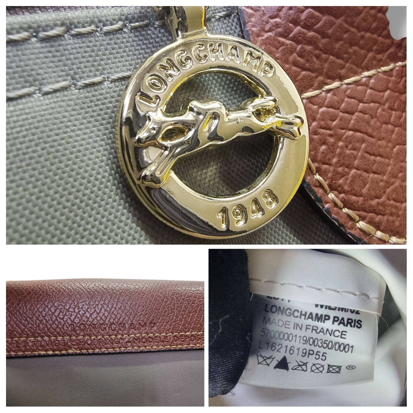 Longchamp Le Pliage Original S Recycled Polyamide Canvas Ghw (Grey)