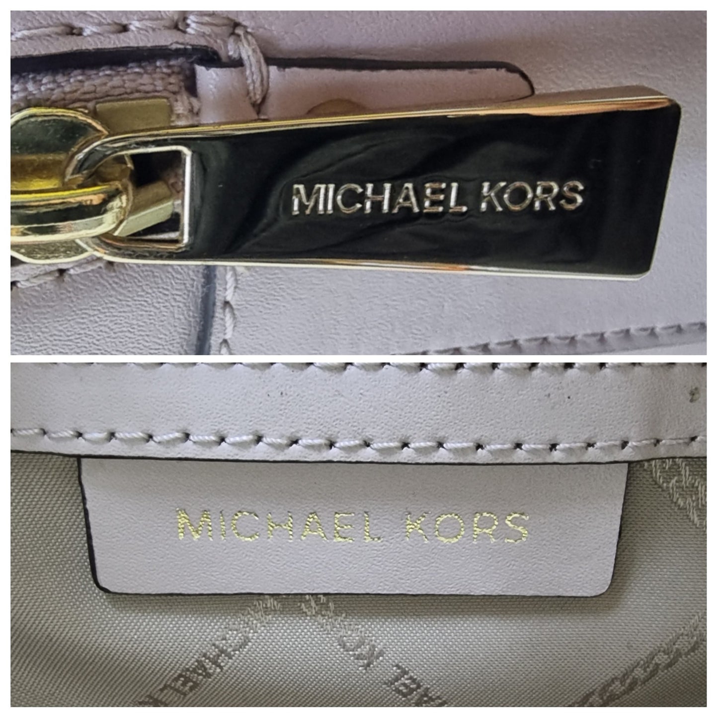 Micheal Kors Backpack Khea Studded Saffiano Leather Ghw (Pink )