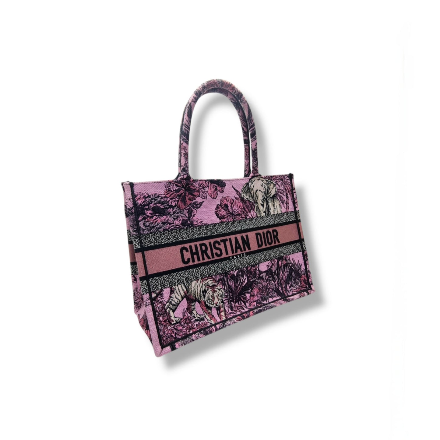 Christian Dior DIOR Book Medium Toile De Jouy Tote (Multicolor/Pink)