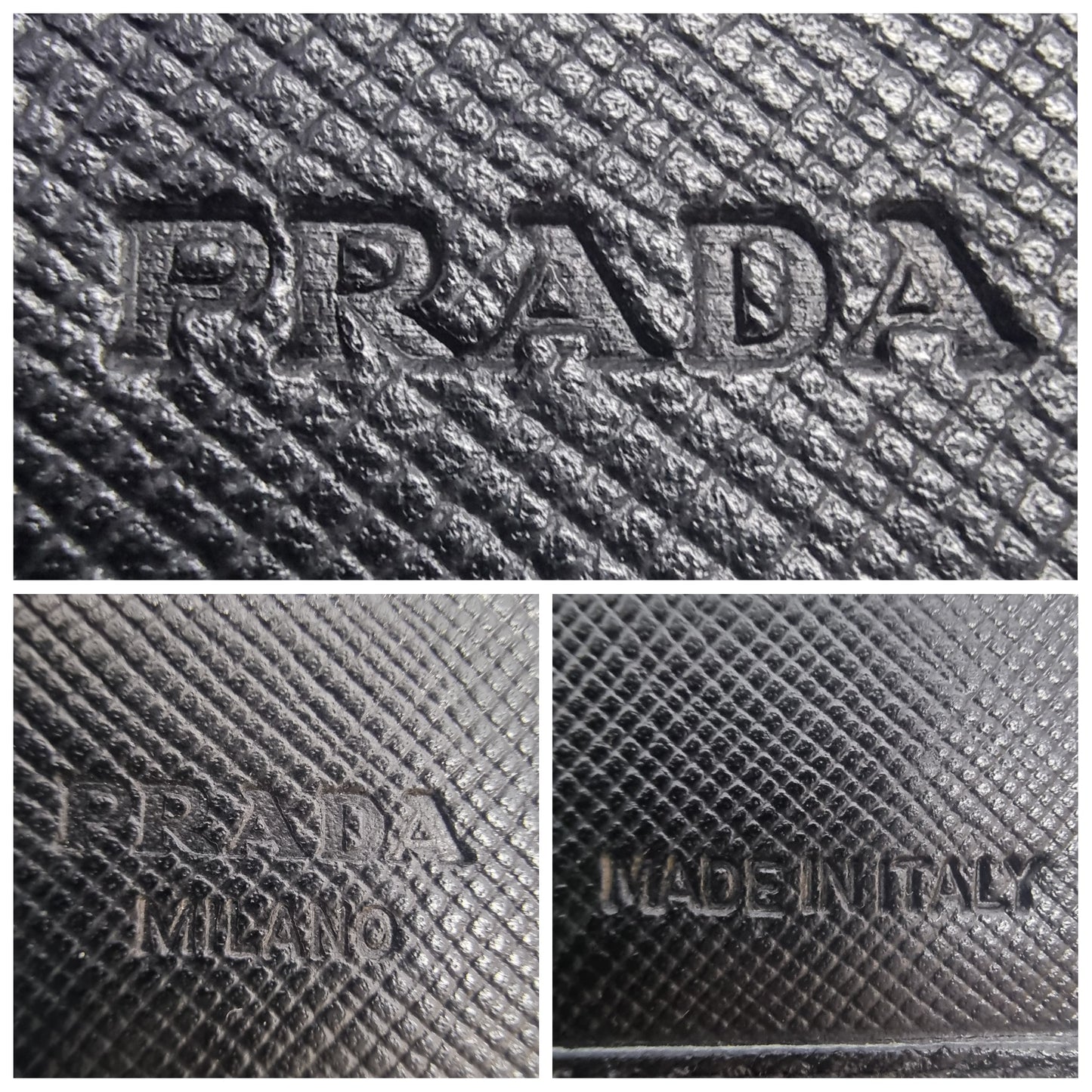 Prada Leather Wallet Cheque Holder (Black)