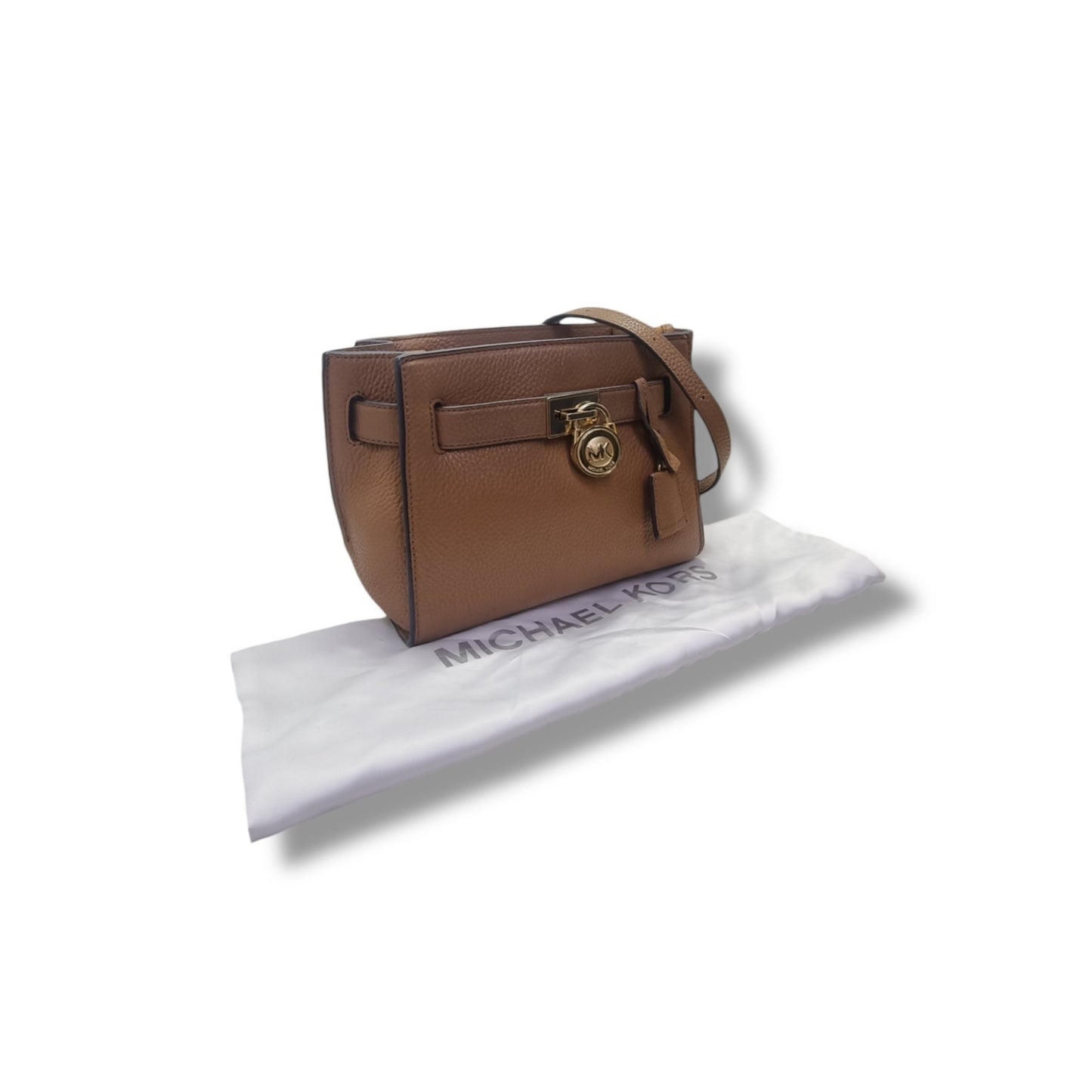 Michael Kors Hamilton Leather Crossbody Ghw (Brown)