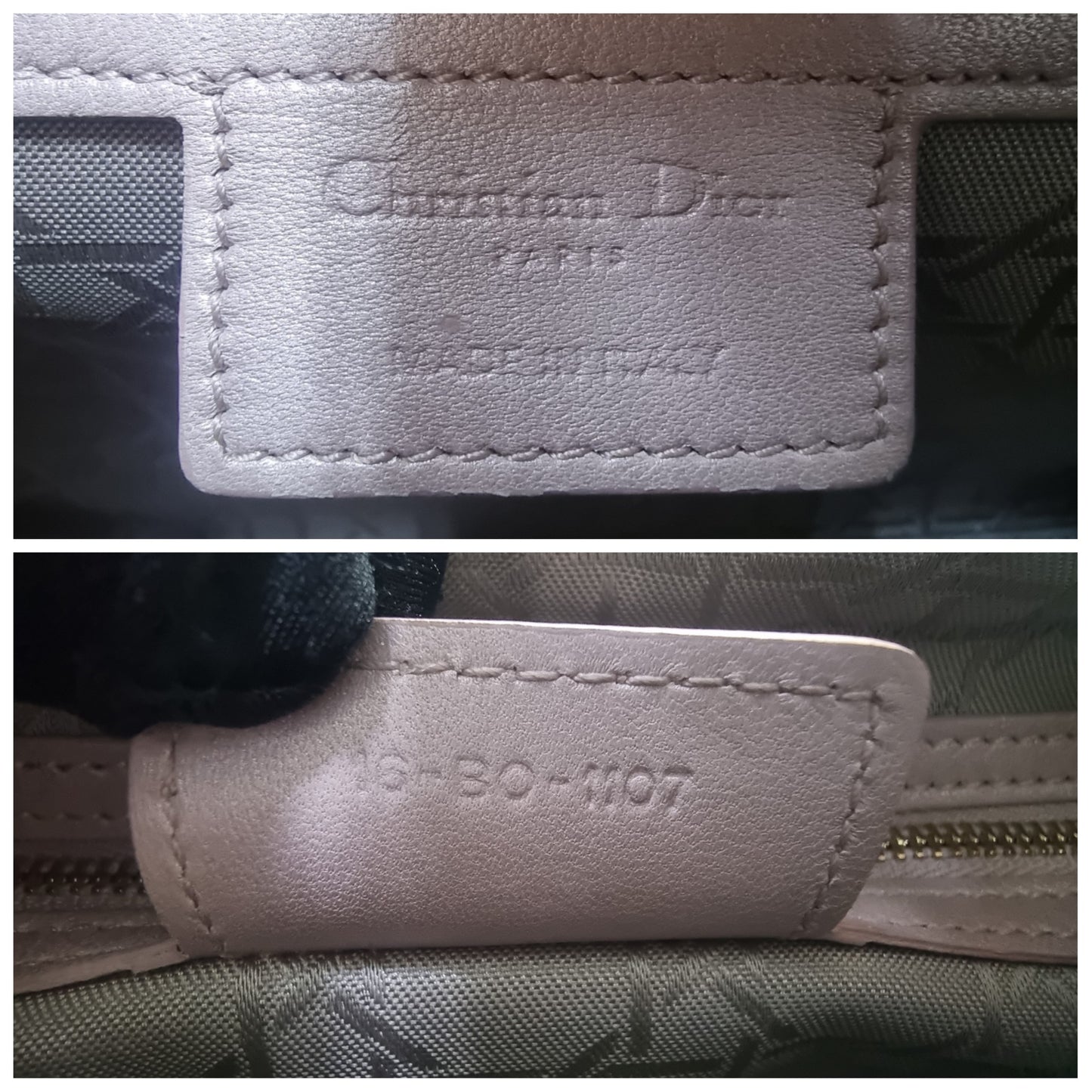 Christian Dior Lady Dior Medium Cannage Lambskin Ghw (Pearlescent Pink)