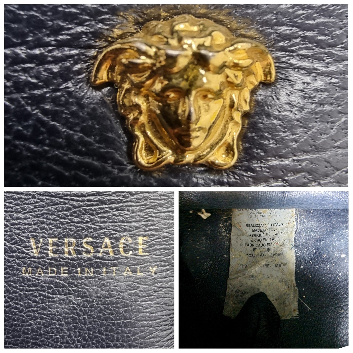 Versace Donna Palazzo Tote Ghw Black