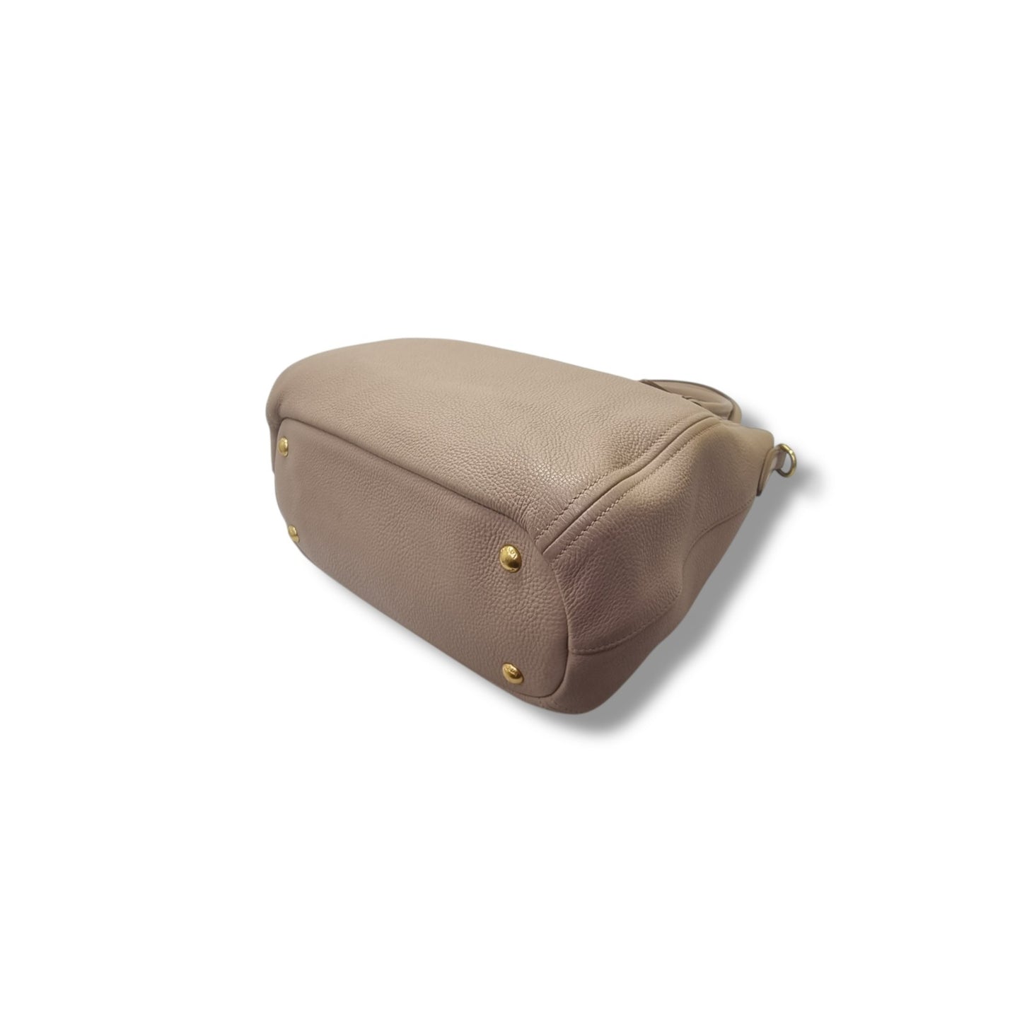 Prada 1BC032 Vitello Phenix Leather Tote Ghw (Cammeo)