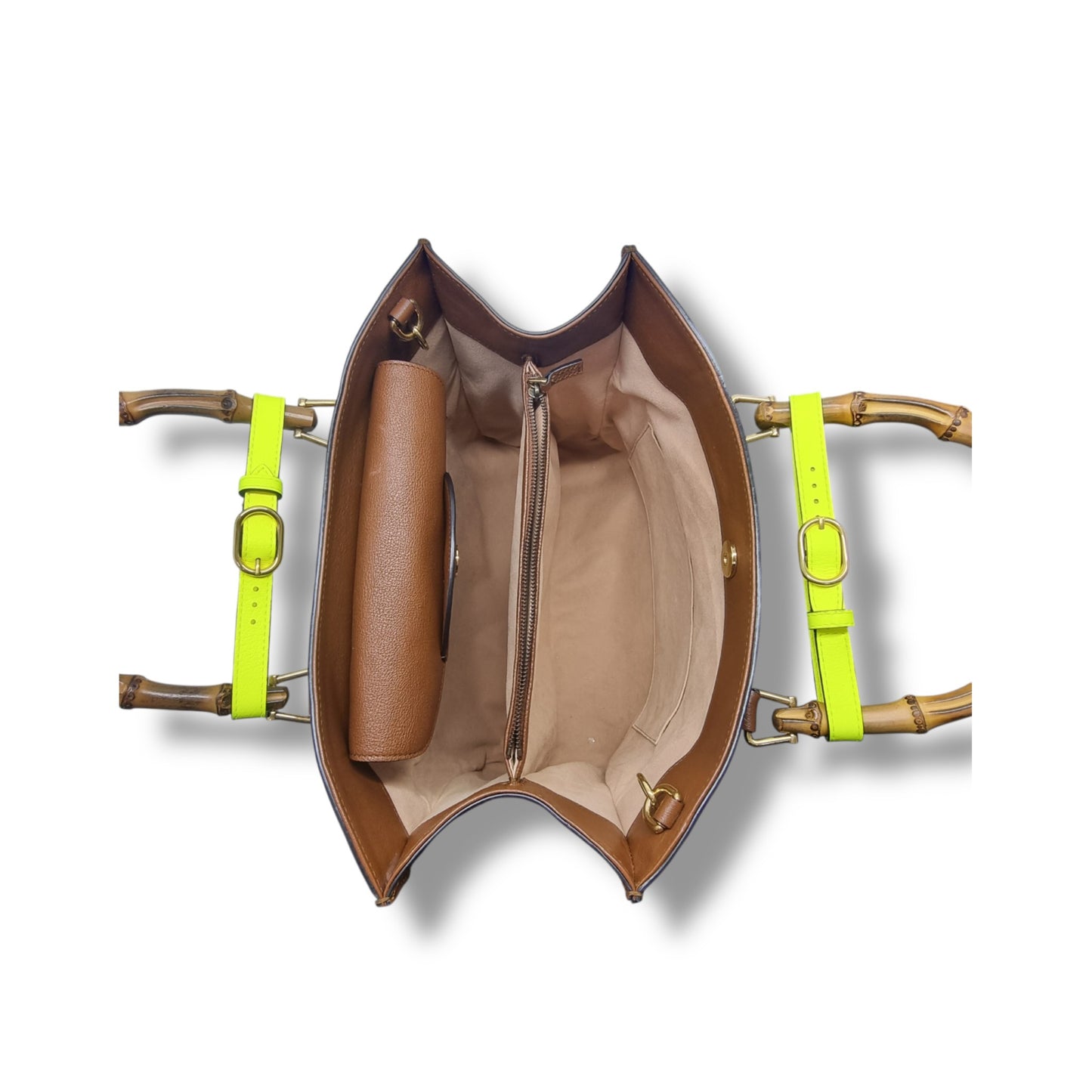 Gucci Diana Medium Bamboo Top Handle Leather Tote Bag Ghw (Brown)