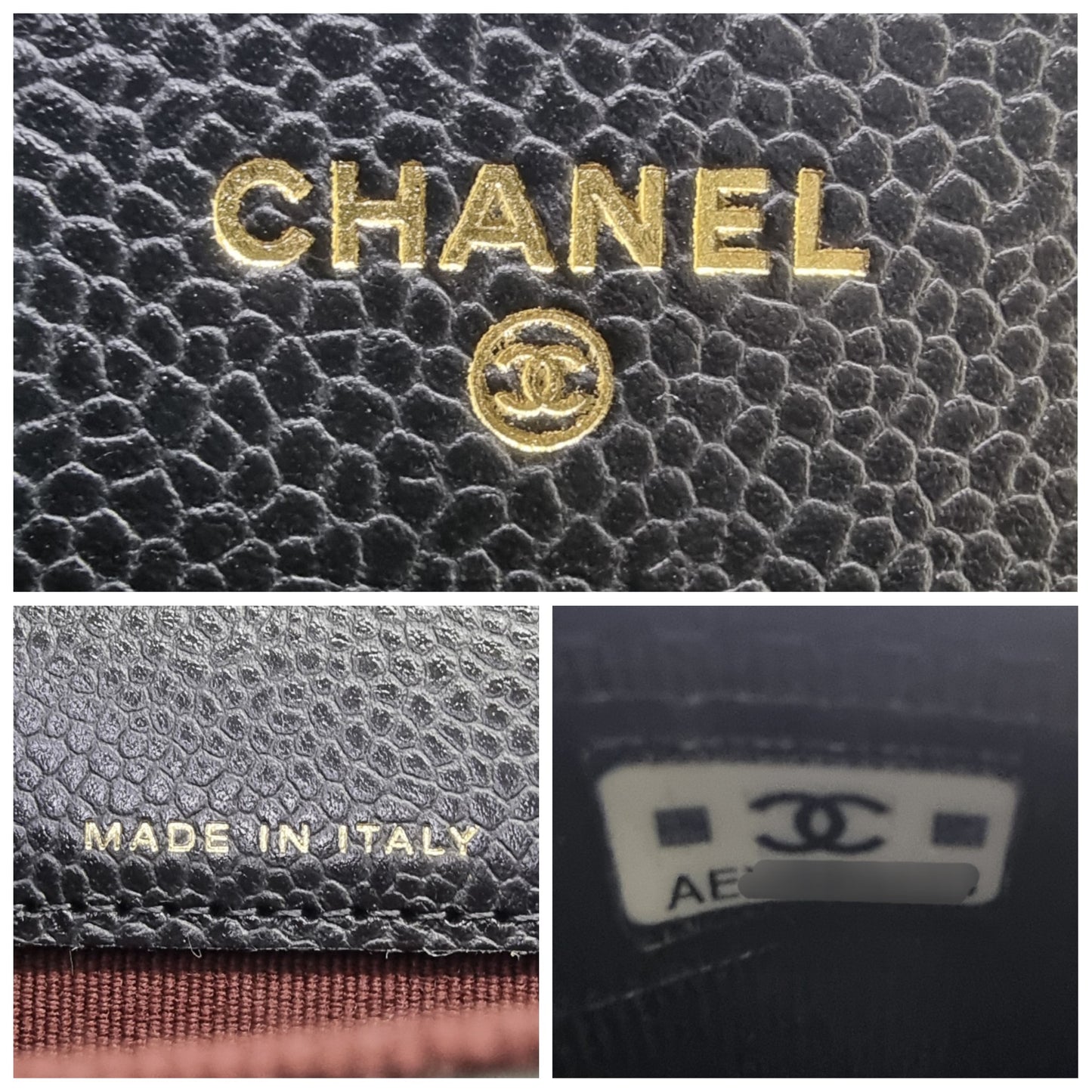 Chanel Classic Flap Card Holder Caviar Ghw (Black)