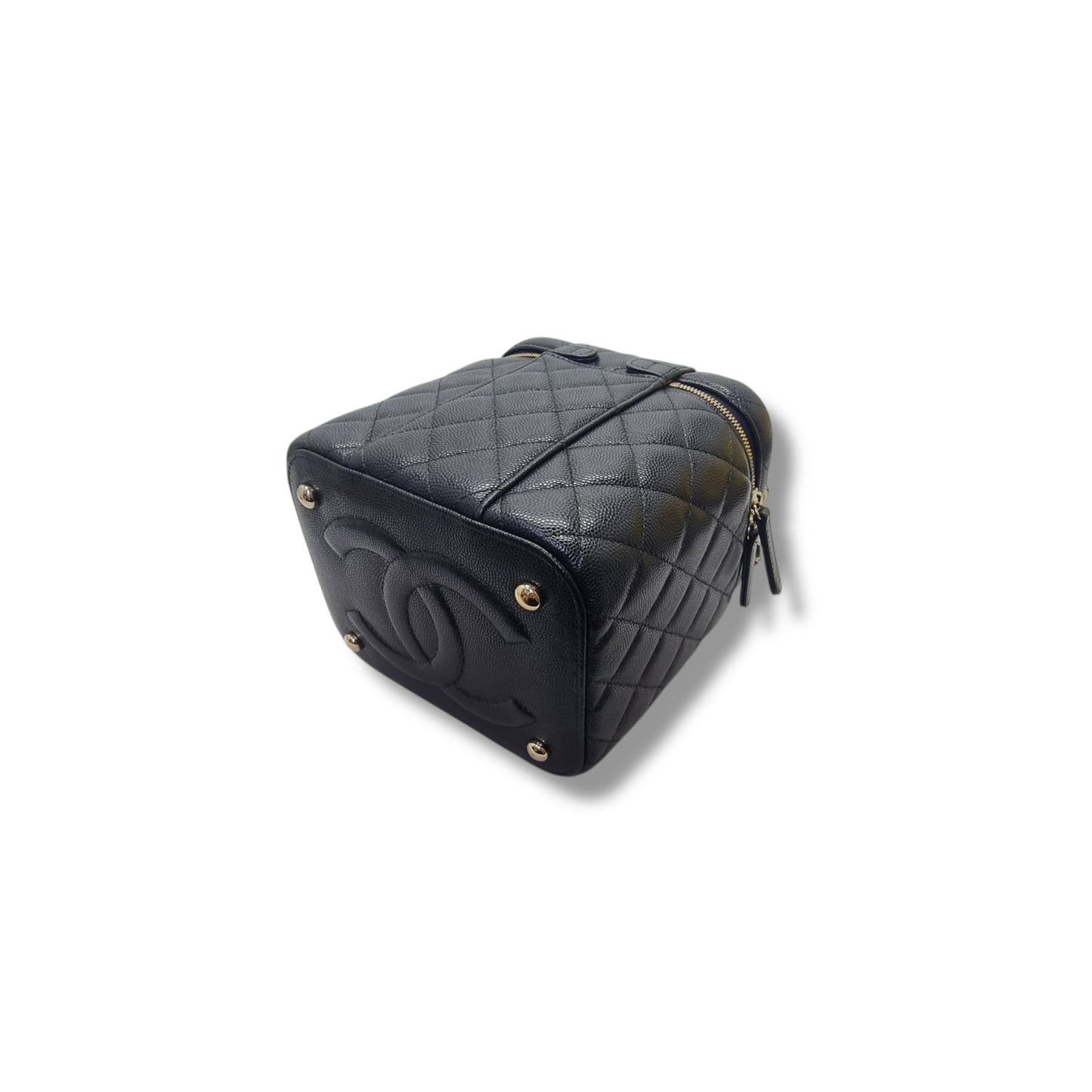 Chanel Vanity Case Caviar Ghw (Black)