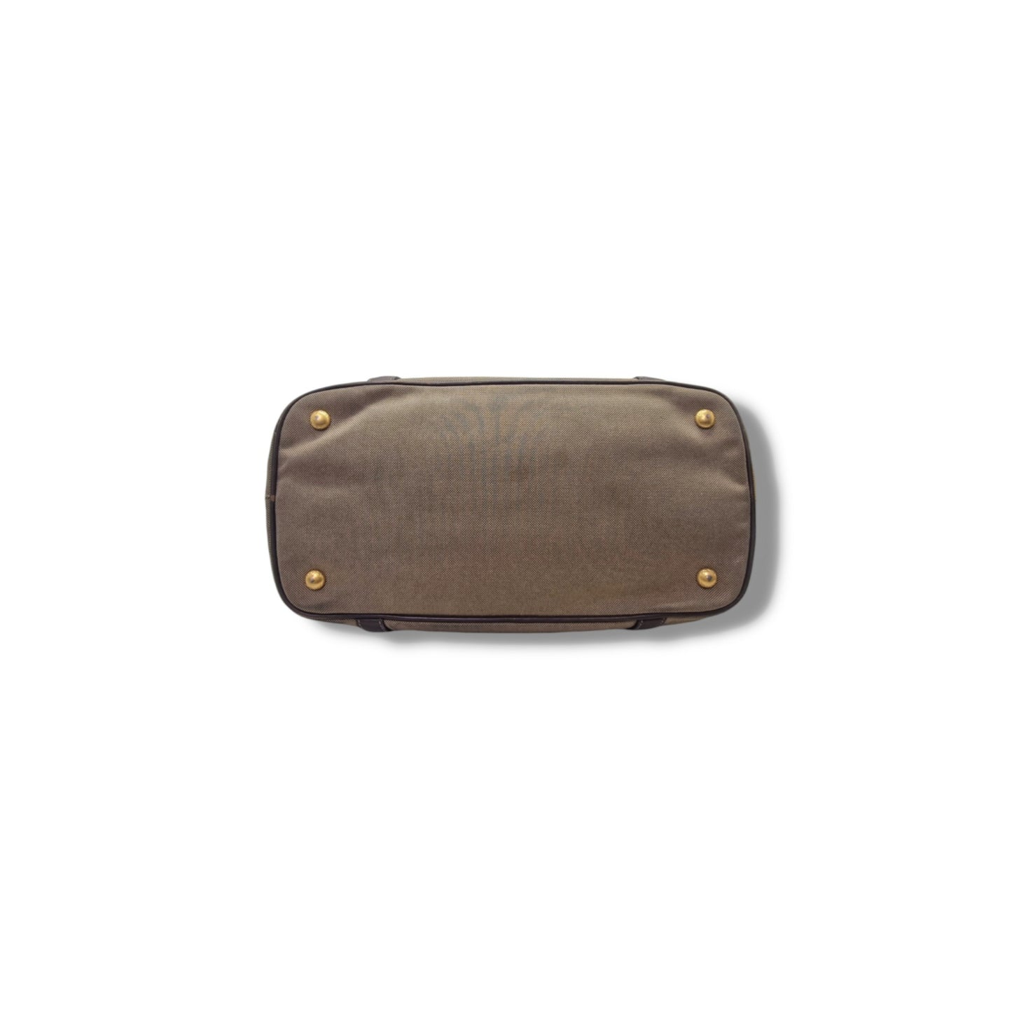 Prada BN1841 Logo Jacquard Tote Bag Ghw (Tan/Brown)