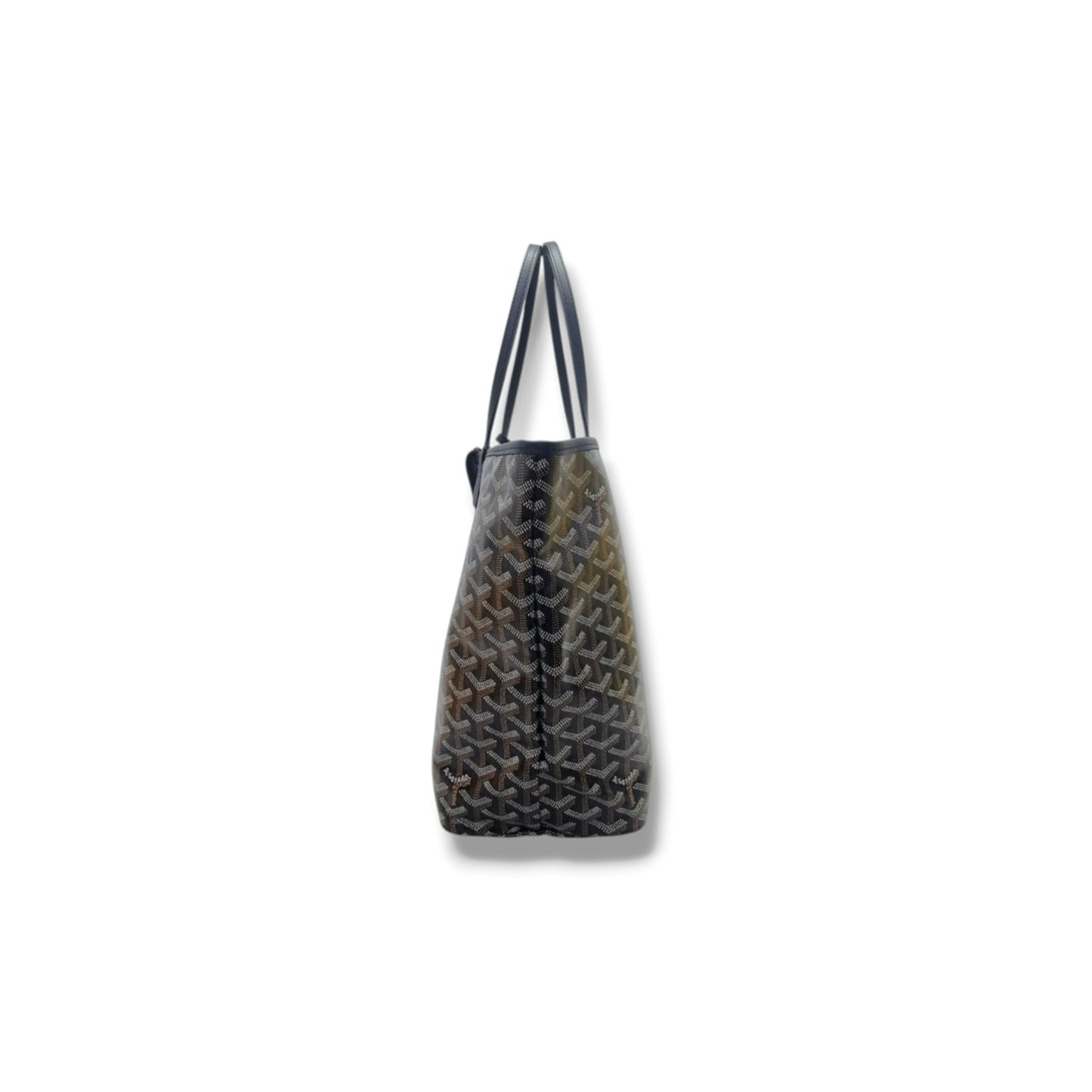 Goyard Saint Louis PM Goyardine Canvas Chevroches Calfskin (Black/Tan)
