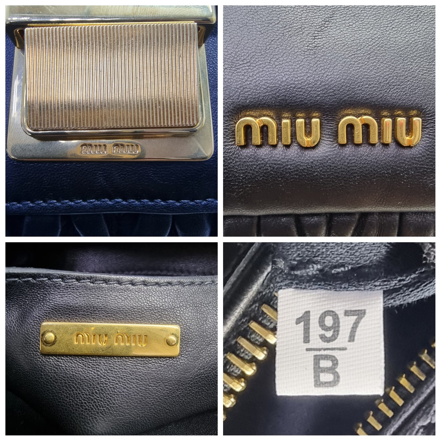 Miu Miu Matelasse Leather Tote Bag Ghw (Black)