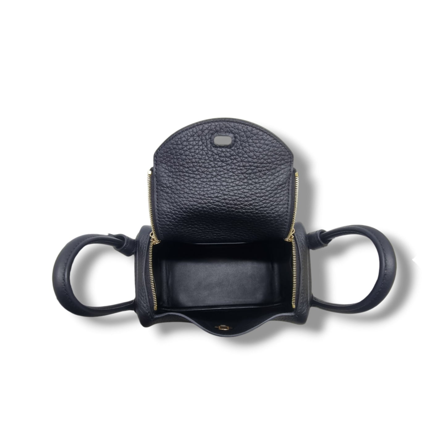 Hermes Lindy Mini 11 Taurillon Clemence 89 Ghw (Black)