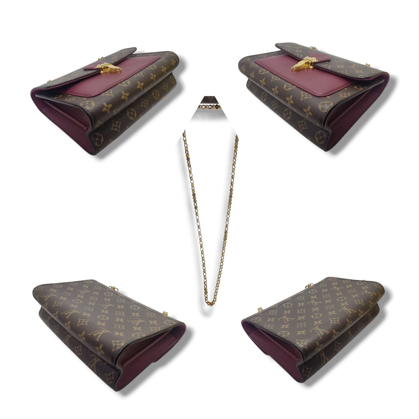 Louis Vuitton Victoire Crossbody Monogram Raisin Ghw