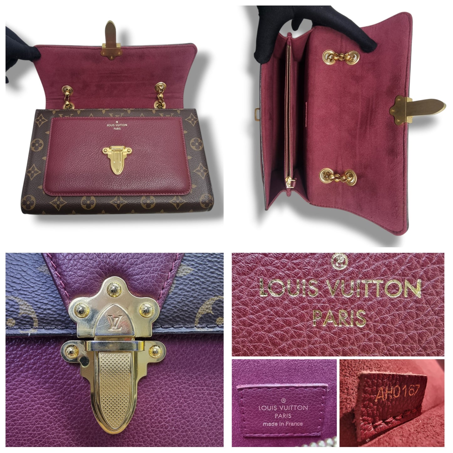 Louis Vuitton Victoire Crossbody Monogram Raisin Ghw