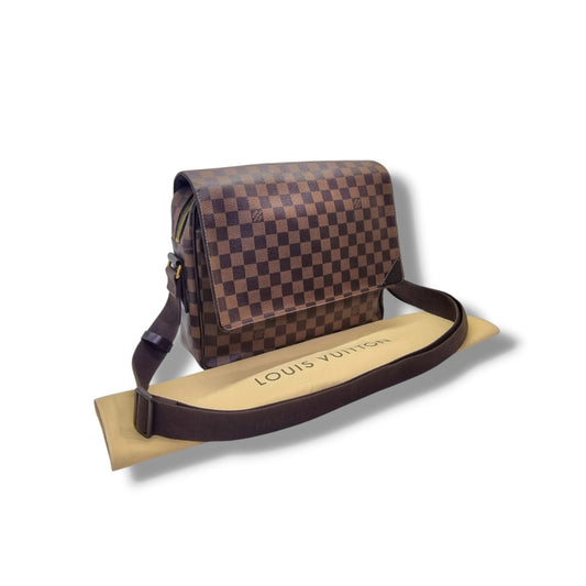 Louis Vuitton Shelton MM Messenger Bag Damier Ebene Ghw