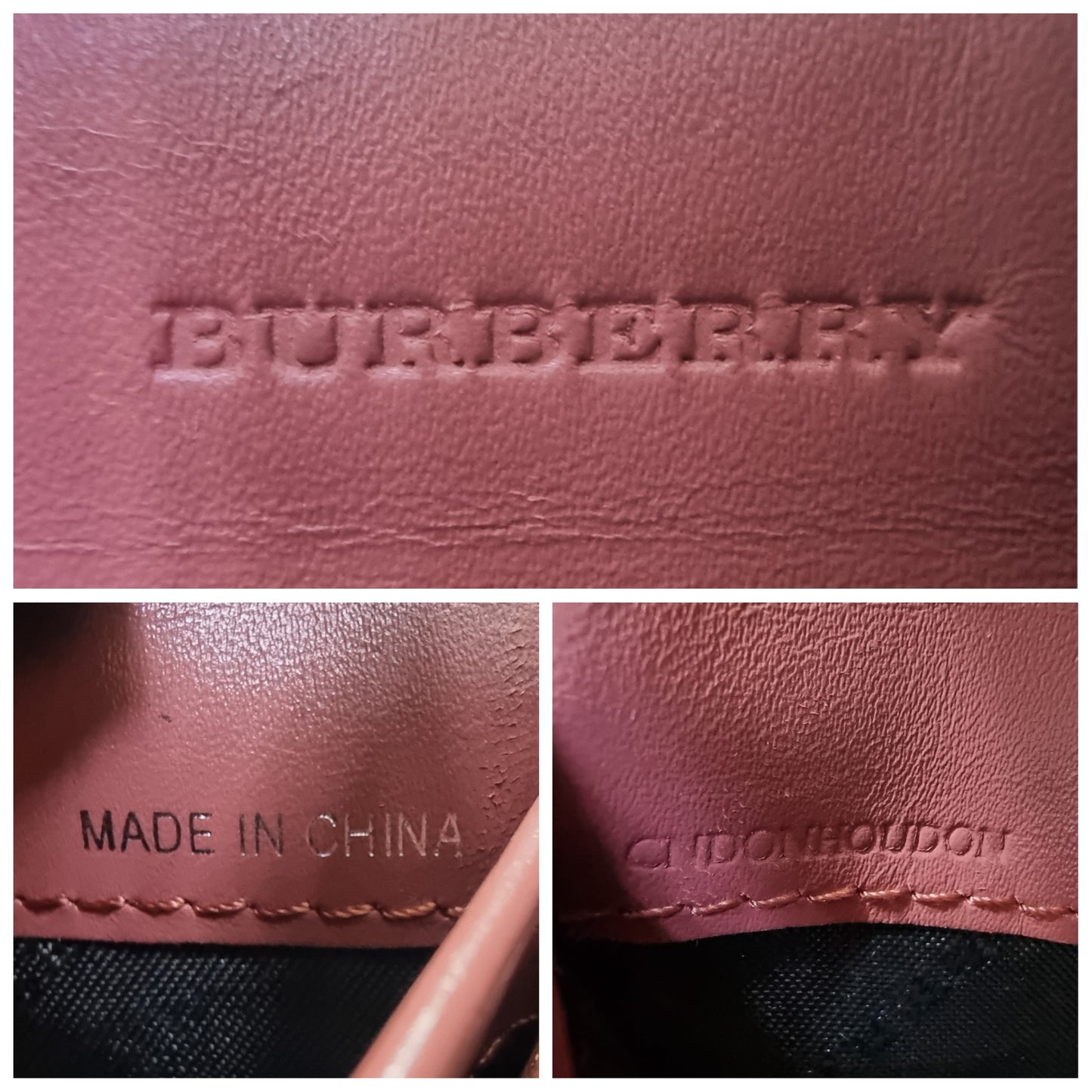 Burberry Peyton Embossed Grained Leather Crossbody Ghw (Pink)