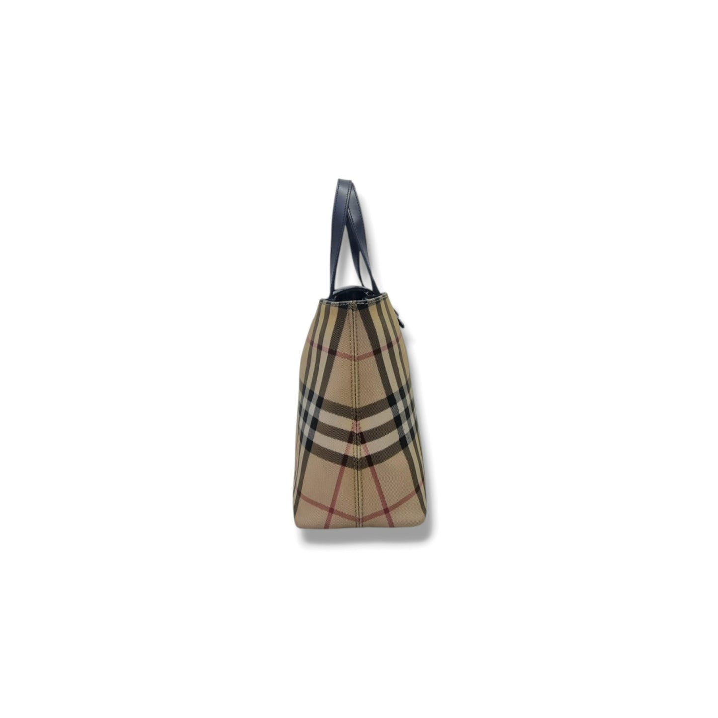 Burberry Horseferry Check Canvas Top Handle Bag Shw (Black)