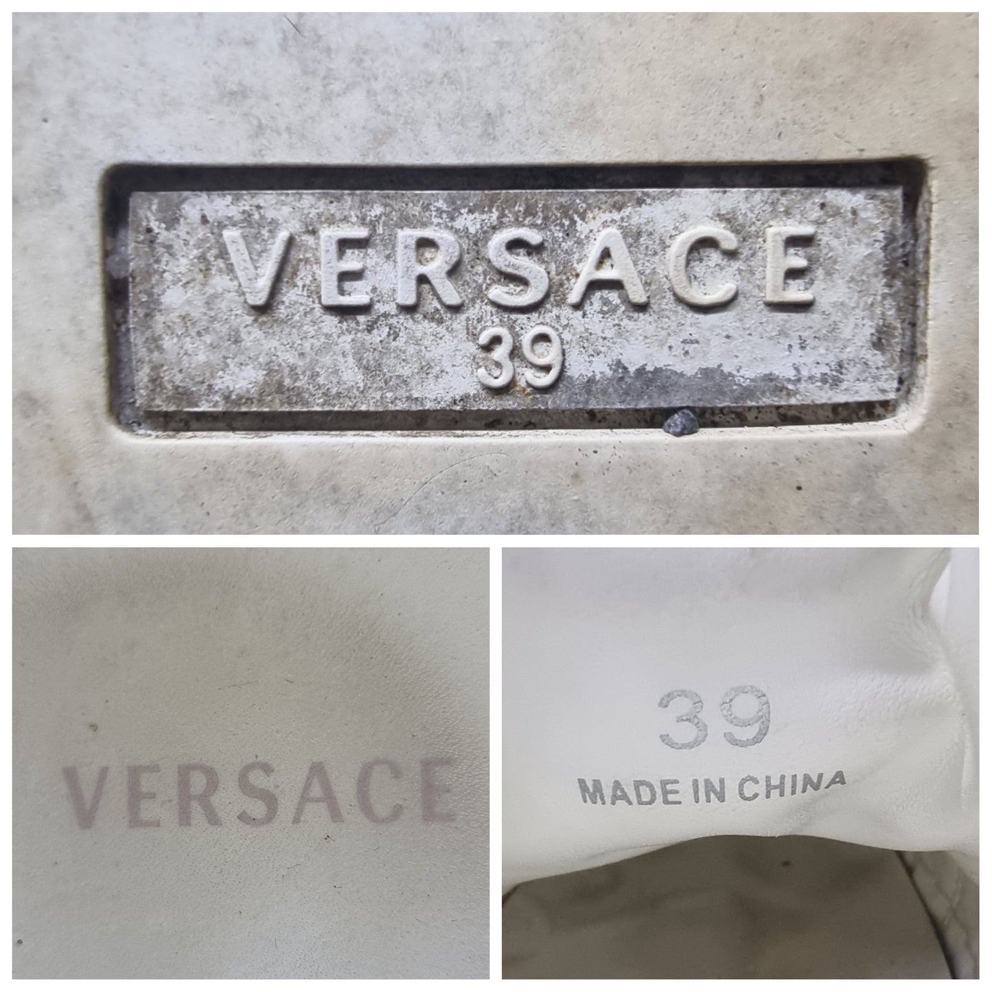 Versace Gianni Signature Lace Sneakers (White)