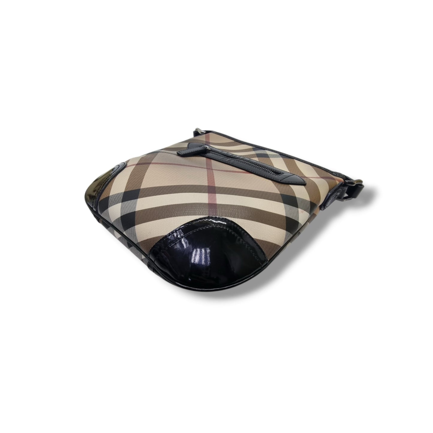 Burberry Supernova Check Coated Canvas Dryden Crossbody Shw (Black)