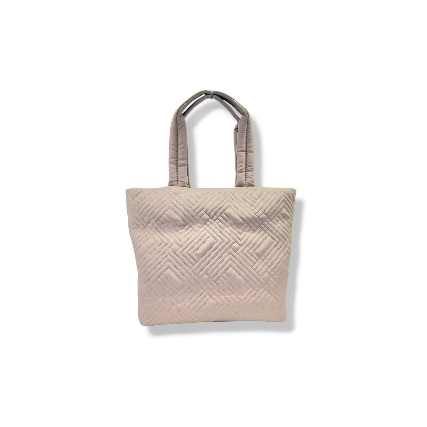 Karl Lagerfeld Paris Voyage Quilted Nylon Shoulder Bag (Beige/Shell)