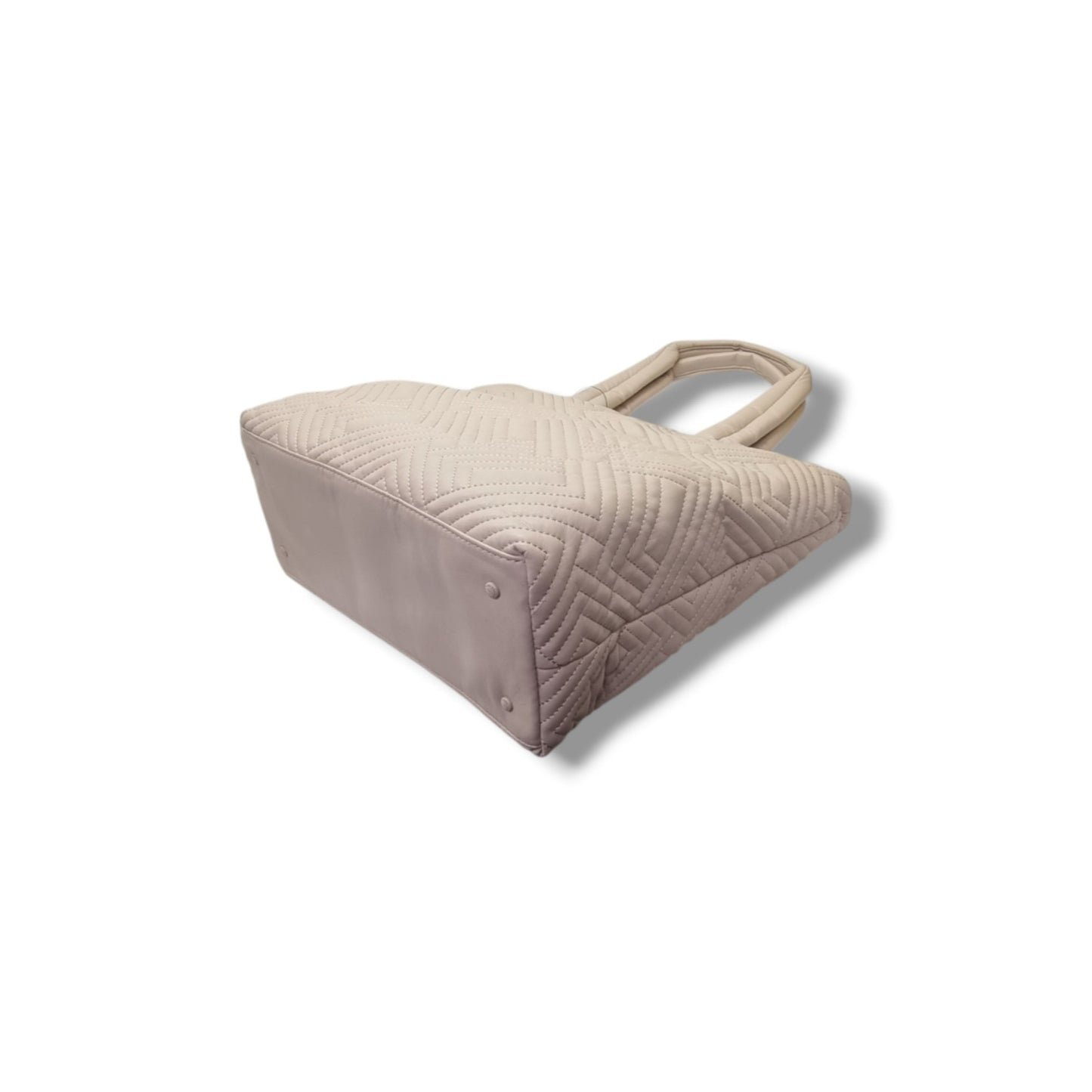 Karl Lagerfeld Paris Voyage Quilted Nylon Shoulder Bag (Beige/Shell)