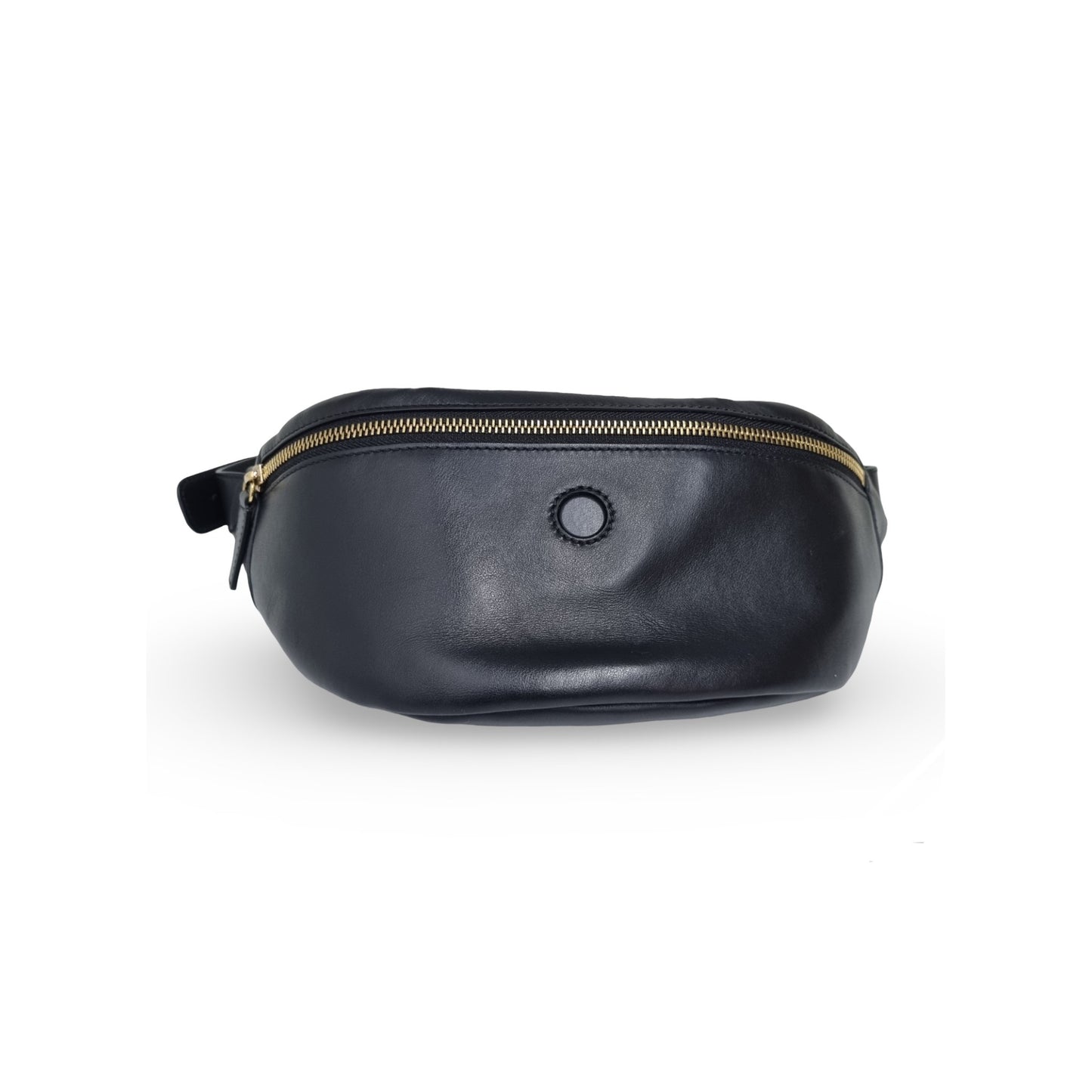 Versace Virtus Leather Waist Bag Ghw (Black)