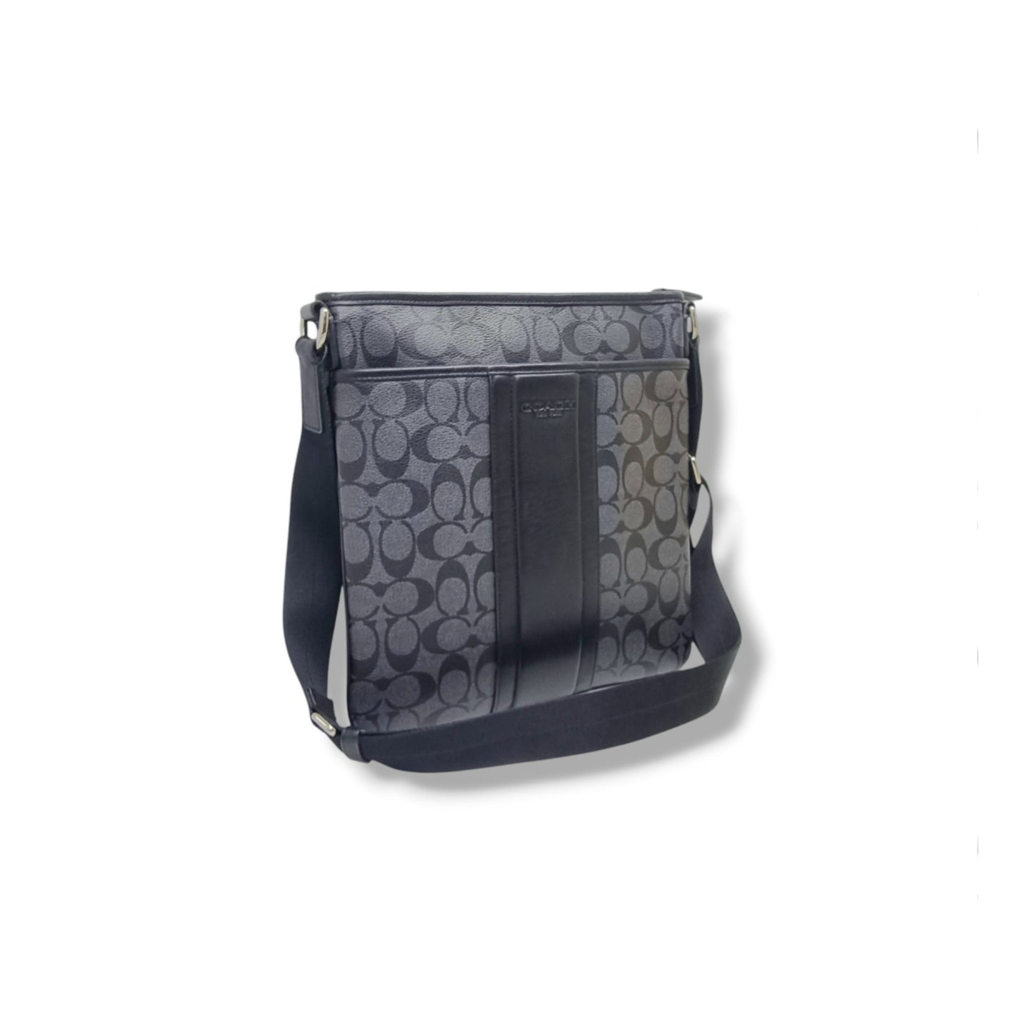 Coach Heritage Signature Canvas Crossbody Shw (Black)