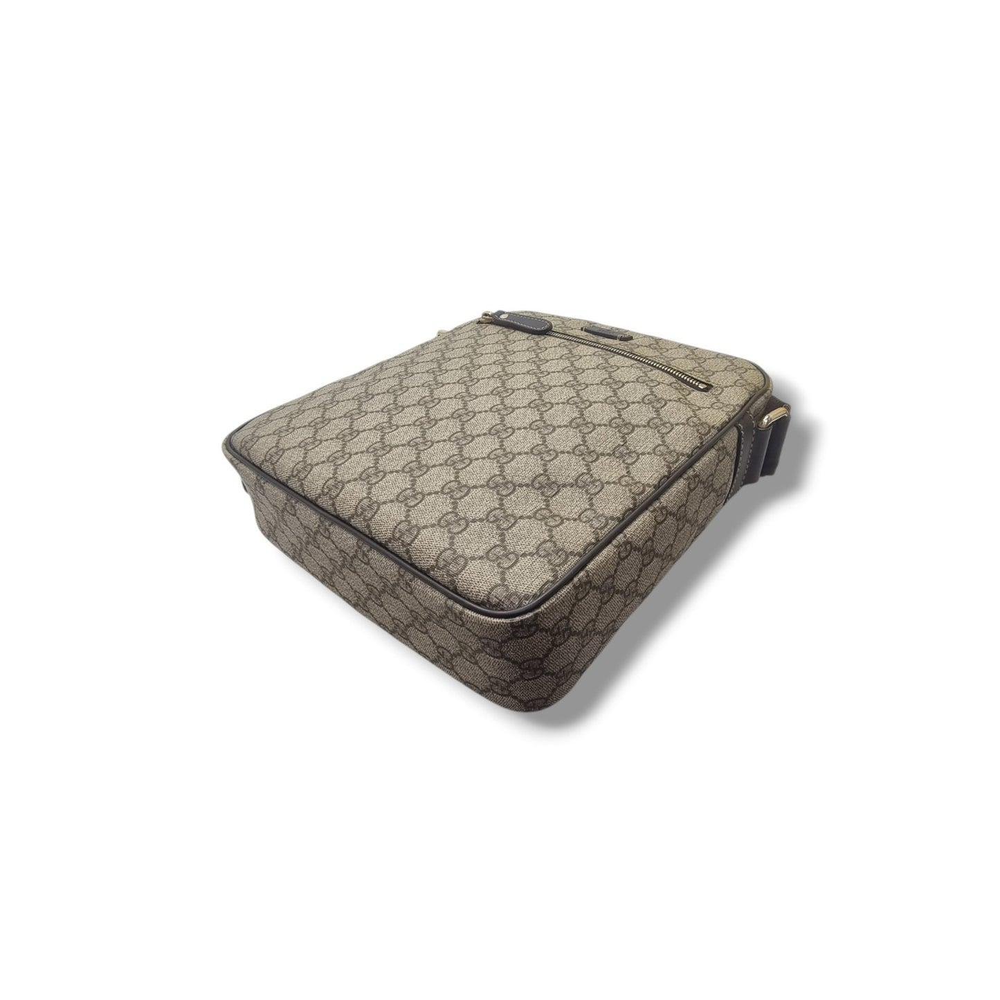 Gucci GG Supreme Canvas Messenger Bag Ghw (Beige/Brown)