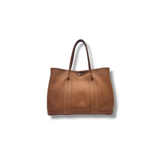 Hermes Garden Party 36 Negonda Pebbled Leather Phw (Tan)