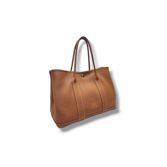 Hermes Garden Party 36 Negonda Pebbled Leather Phw (Tan)