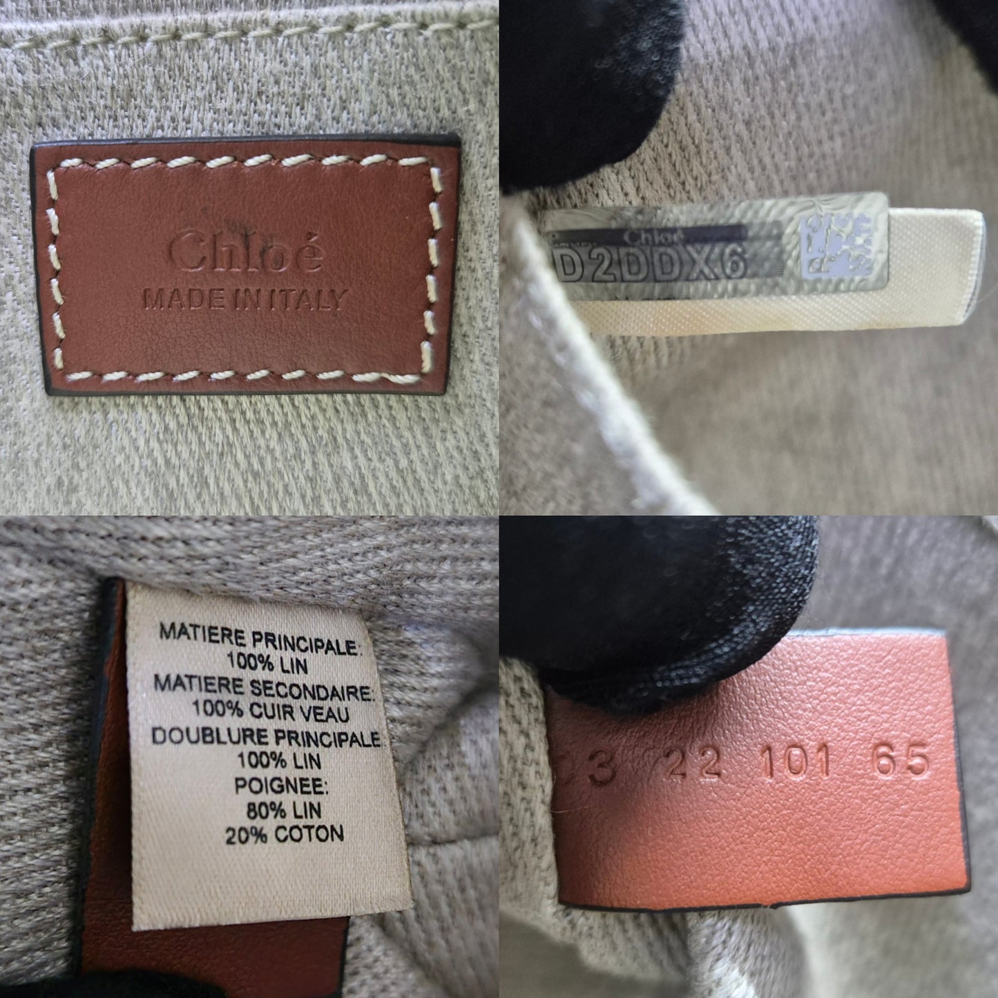 Chloe Mini Woody Tote Bag In Linen (Brown)