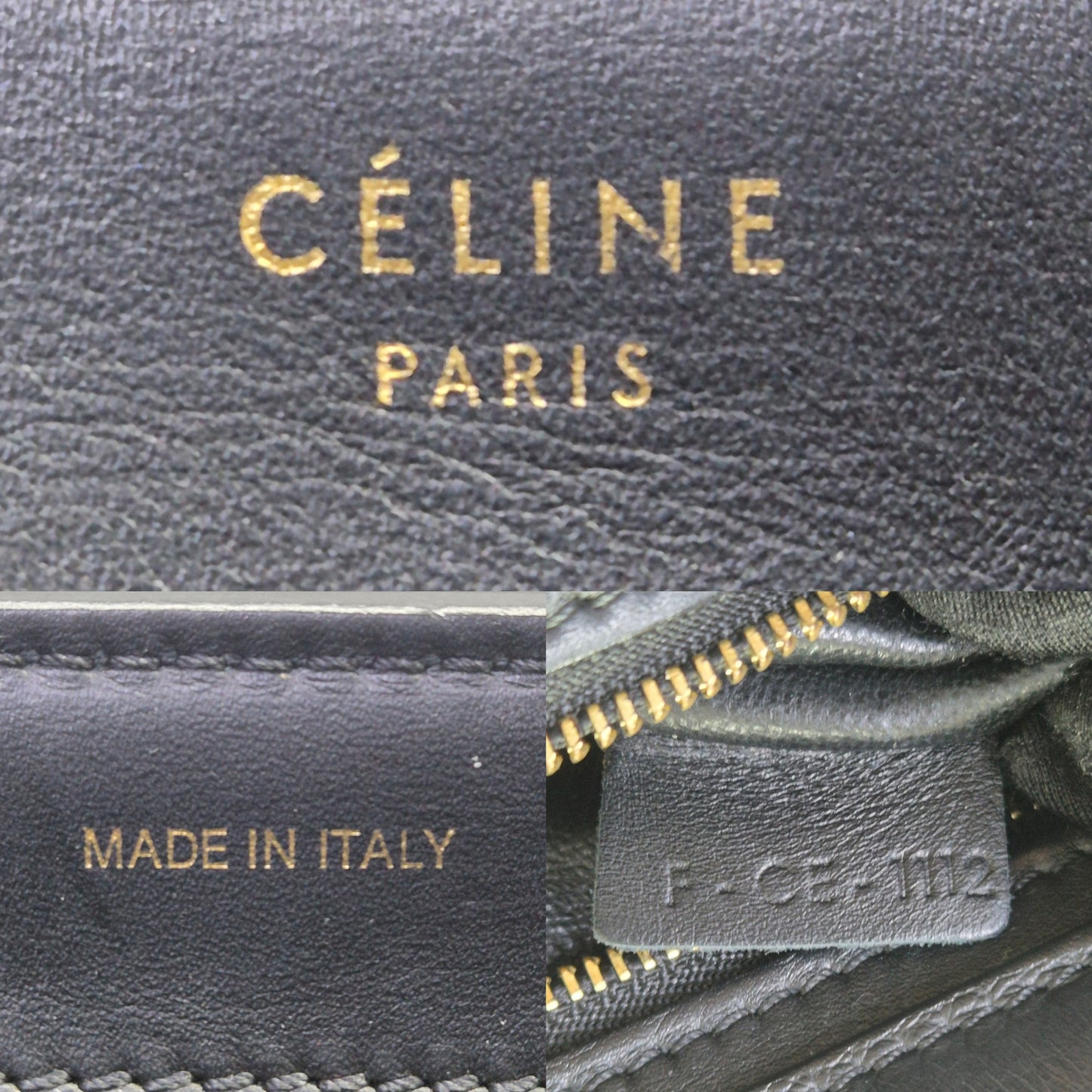 Celine Trapeze Medium Crocodile Embossed Tote Bag Ghw (Black)