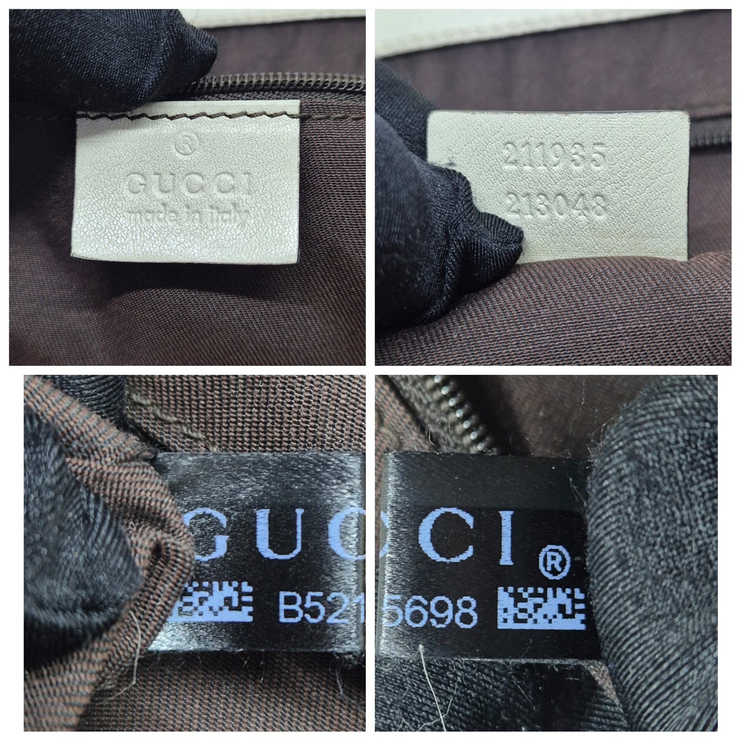 Gucci GG Canvas Sherry Line Shoulder Bag Ghw (Beige/White)
