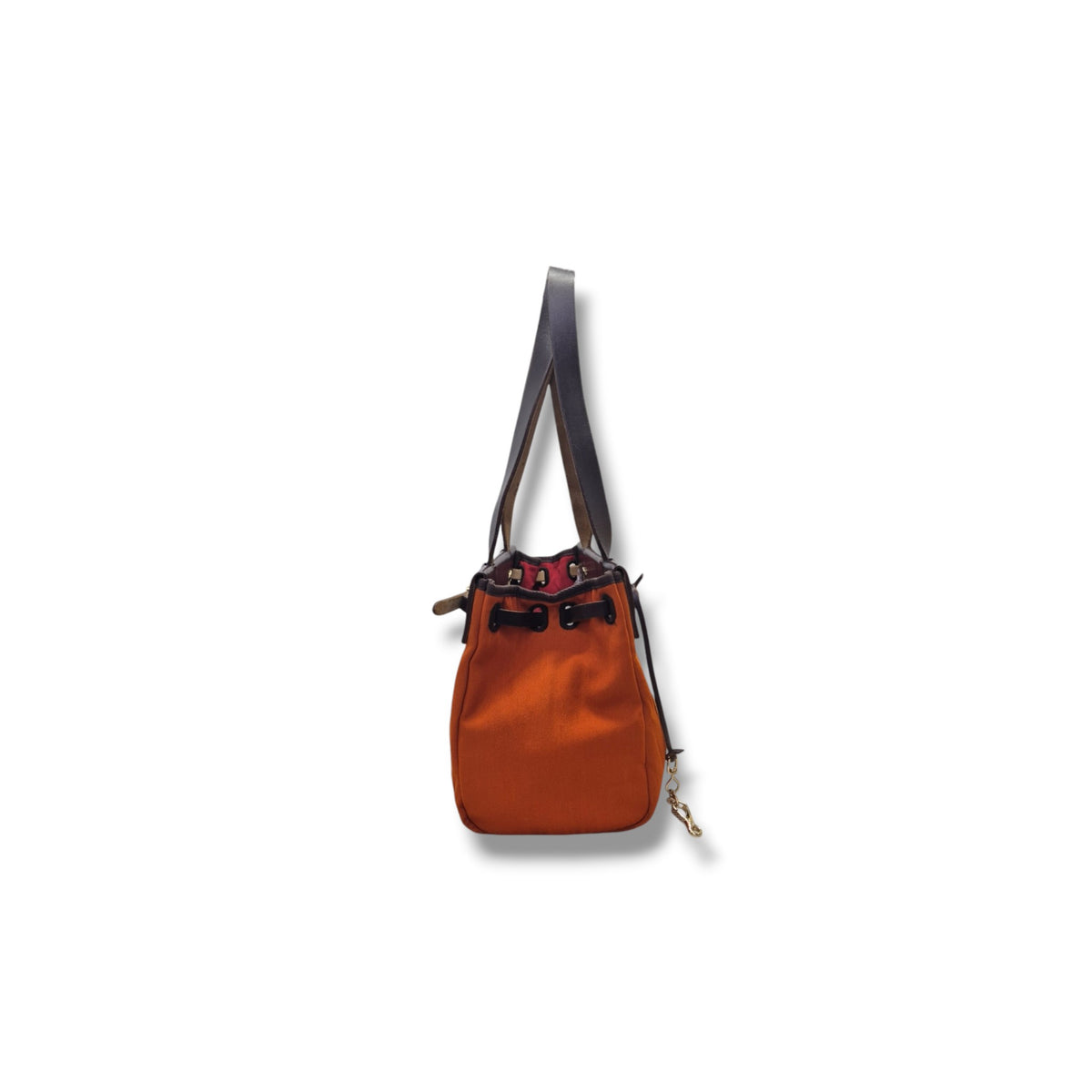 Hermes Herbag Cabas PM Canvas Shoulder Bag Ghw (Orange)