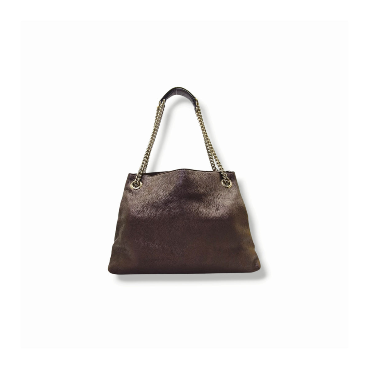 Gucci Soho GG Interlocking Leather Shoulder Bag Ghw (Brown)