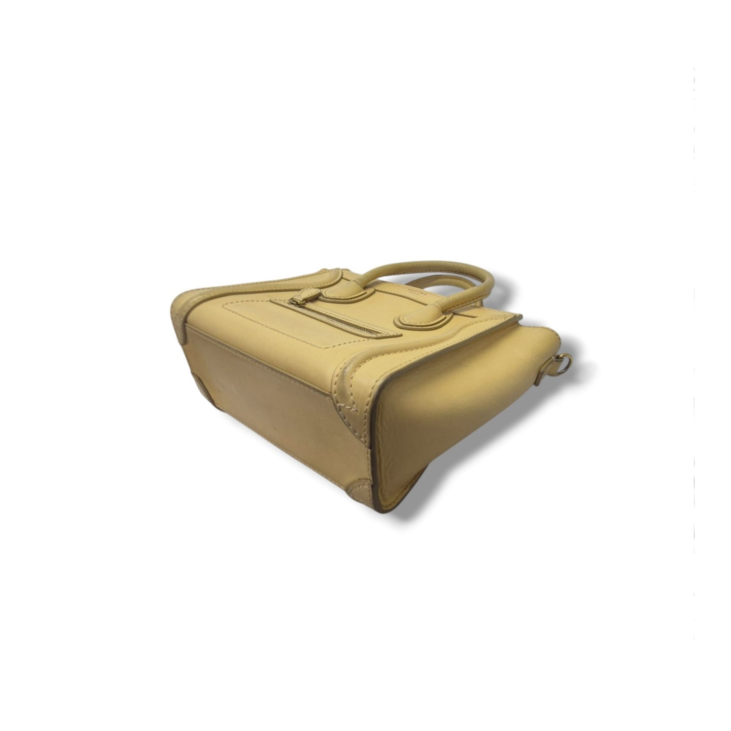 Celine Nano Luggage Leather Tote bag Ghw (Yellow)