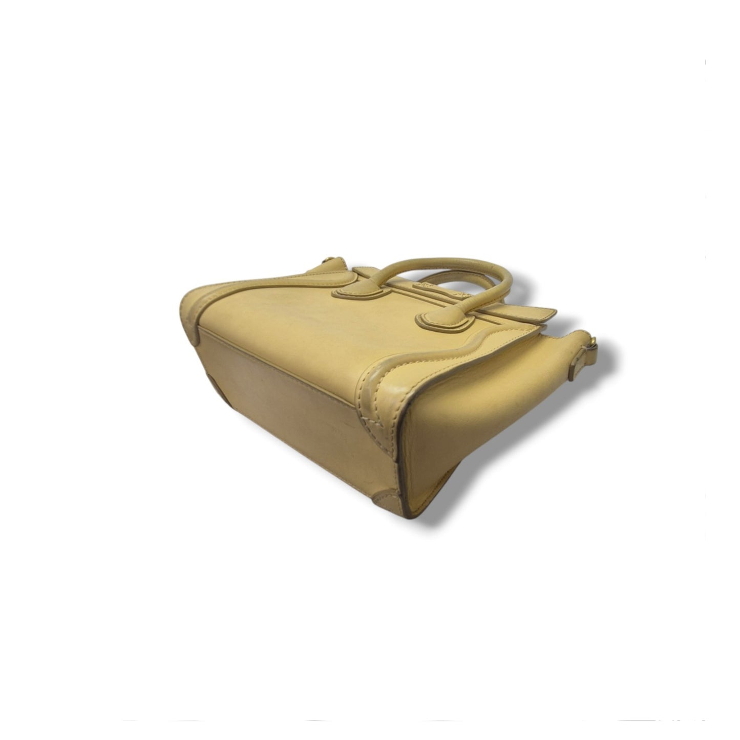 Celine Nano Luggage Leather Tote bag Ghw (Yellow)