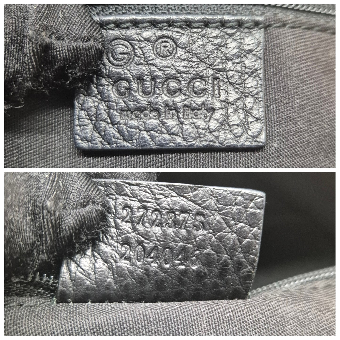 Gucci GG Joy Crystal Canvas Boston Bag Shw (Black Crystal)