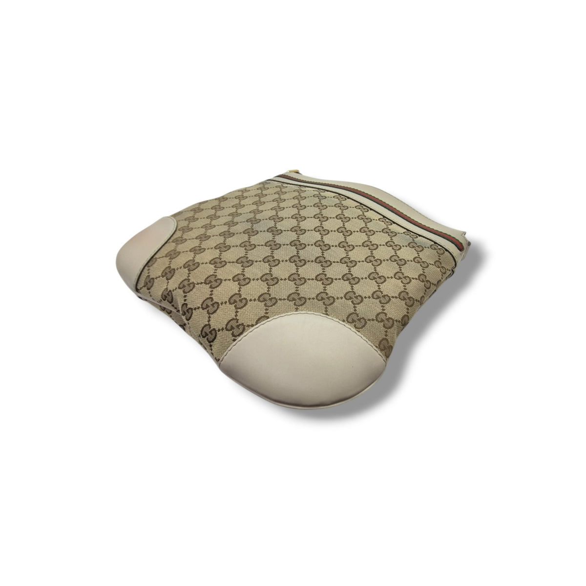 Gucci GG Canvas Web Sherry Line Crossbody Ghw (Beige)