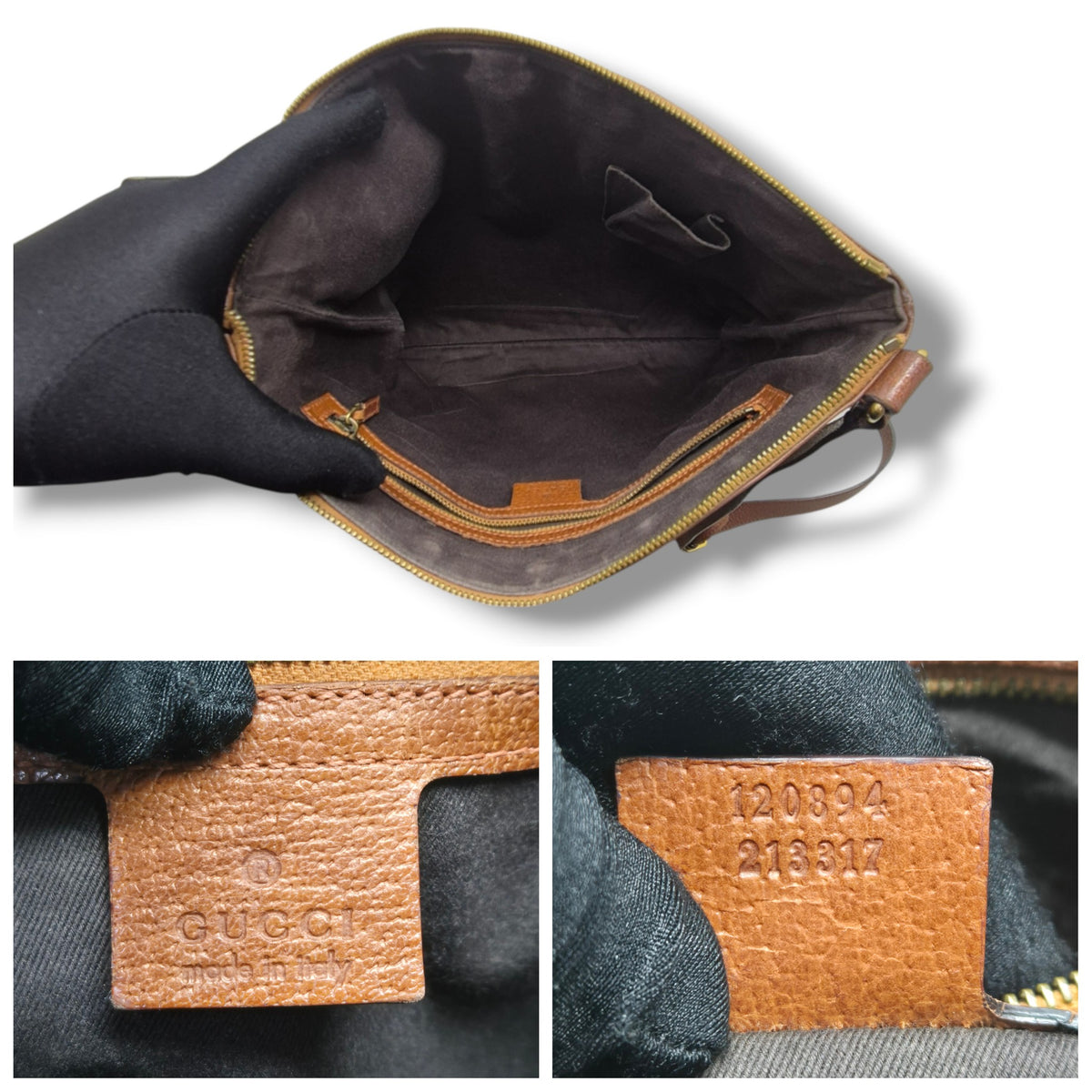 Gucci GG Canvas Stud Crossbody Ghw (Beige/Brown)