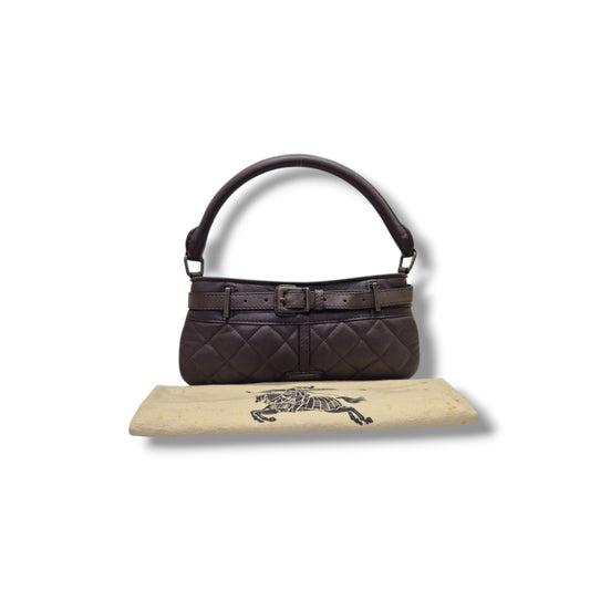 Burberry Trench Quilted Leather Enmore Shoulder Bag Bronze Hw (Brown)