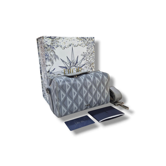 Christian Dior Lingot 22 Diamond Coated Canvas Pouch Shw (Grey)