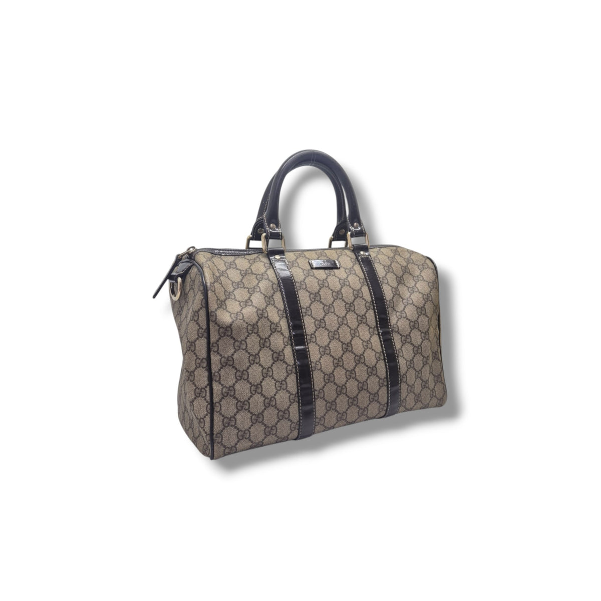 Gucci GG Joy Canvas Boston Bag Ghw (Beige/Brown)