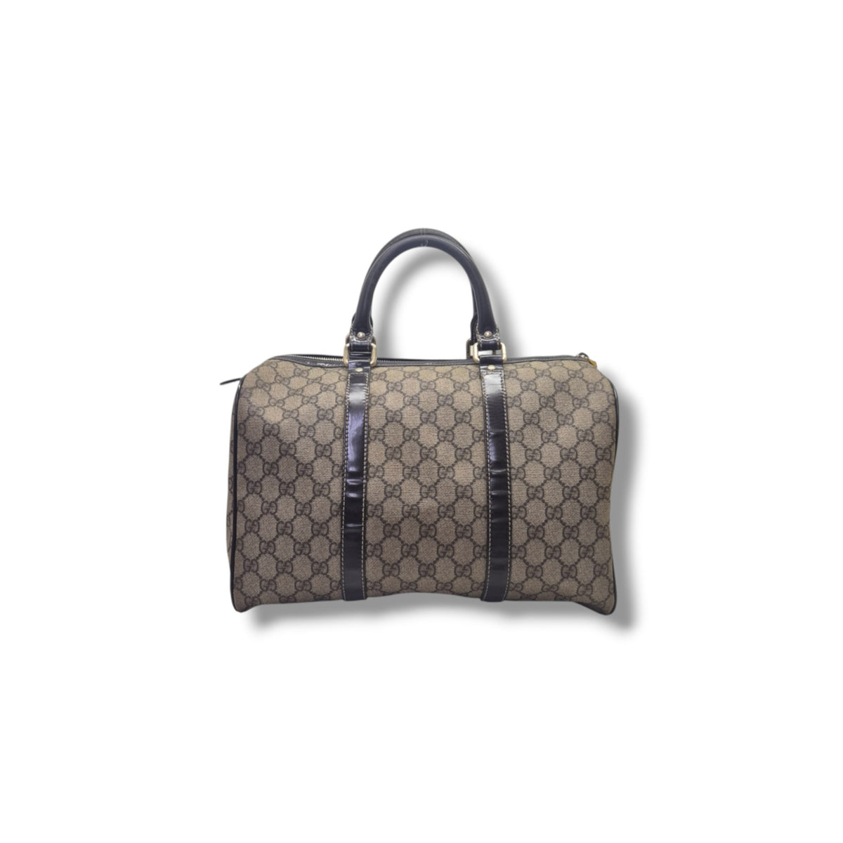 Gucci GG Joy Canvas Boston Bag Ghw (Beige/Brown)