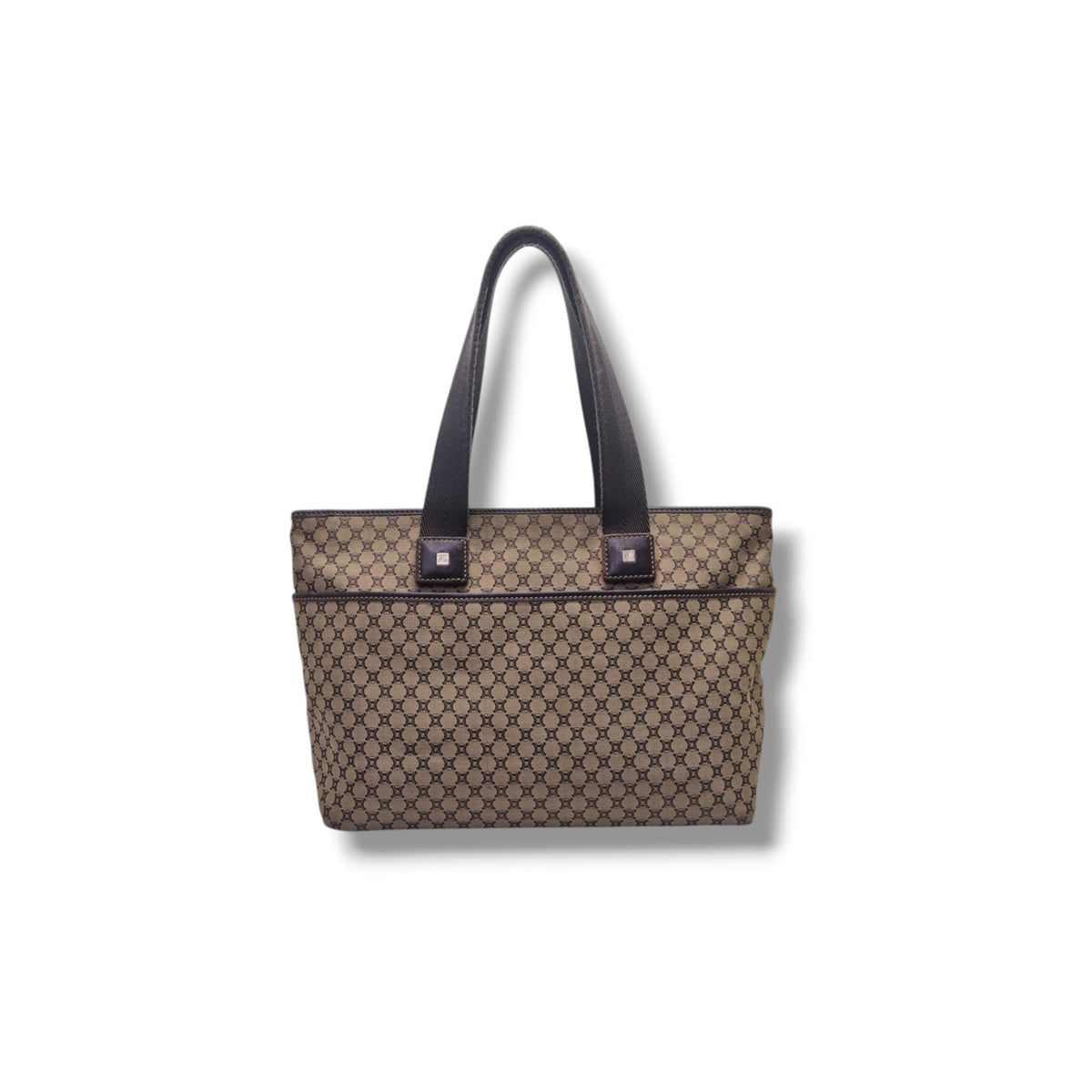 Celine Macadam Canvas Shoulder Bag Ghw (Brown)
