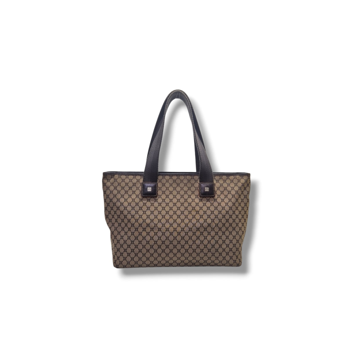 Celine Macadam Canvas Shoulder Bag Ghw (Brown)