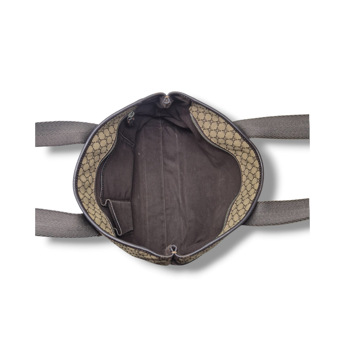 Celine Macadam Canvas Shoulder Bag Ghw (Brown)