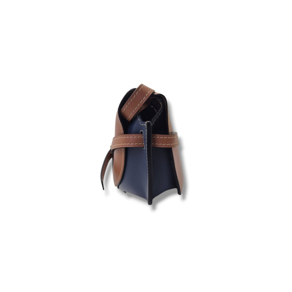 Loewe Gate Bag Leather Small Ghw (Brown/Blue)