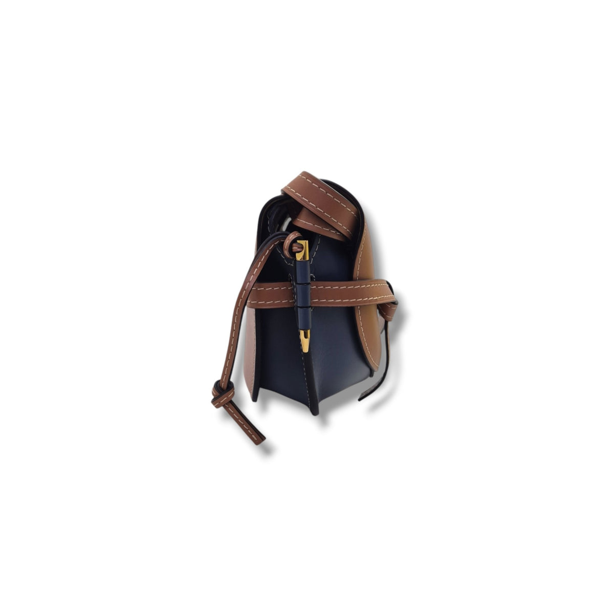 Loewe Gate Bag Leather Small Ghw (Brown/Blue)