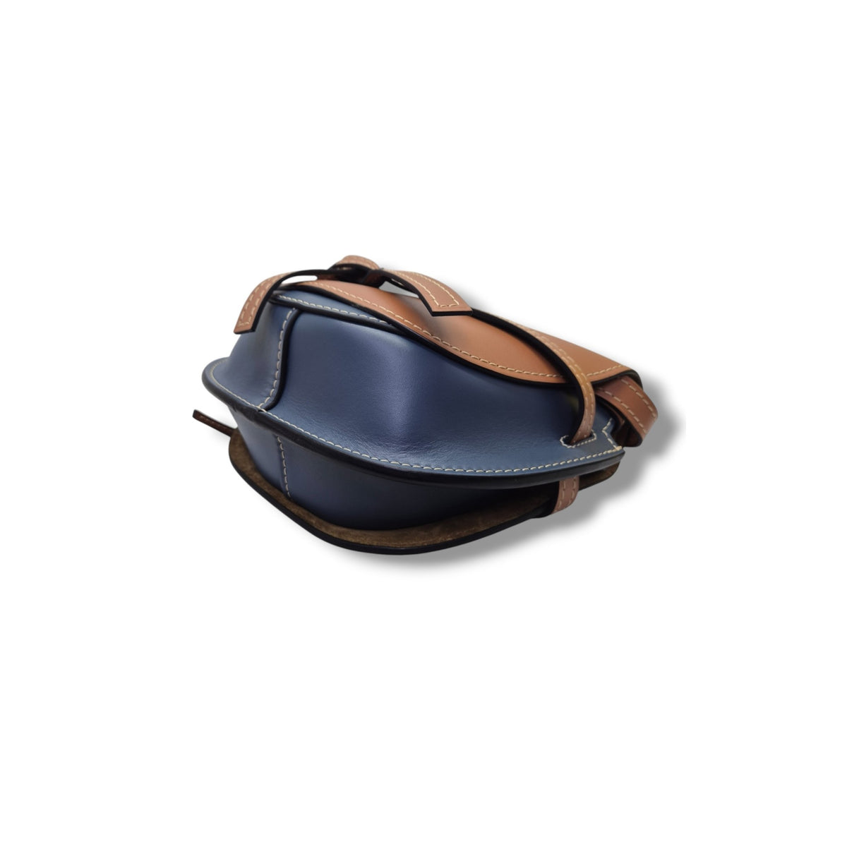Loewe Gate Bag Leather Small Ghw (Brown/Blue)