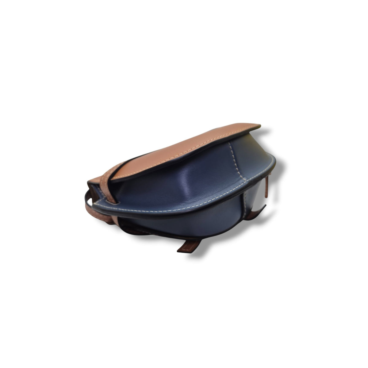 Loewe Gate Bag Leather Small Ghw (Brown/Blue)